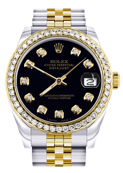 black face diamond rolex|women's rolex watch with diamonds.